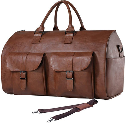 Sac Duffle Cuir Vintage